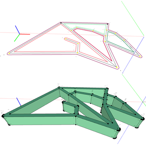 Extrude Polygon and Generate 3D Corner Table