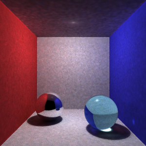 Cornell Box 1 - Photon Mapping without final gather step
